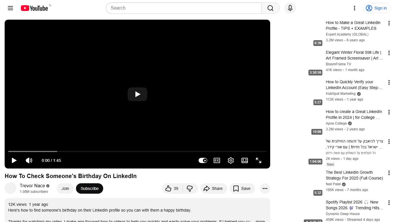 How To Check Someone's Birthday On LinkedIn - YouTube